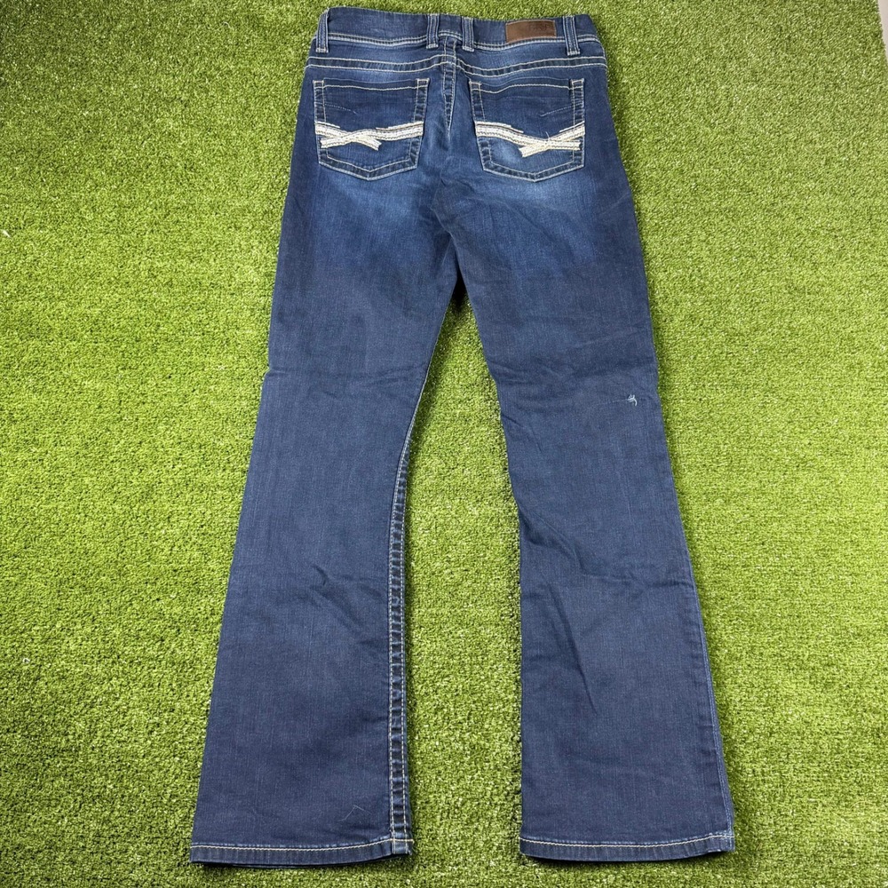 BKE Dakota Bootcut Jeans Womens 28L Dark Wash Low Rise Flared Denim 0636